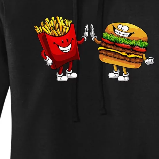 Cute Hamburger Art  Hamburger French Women's Pullover Hoodie