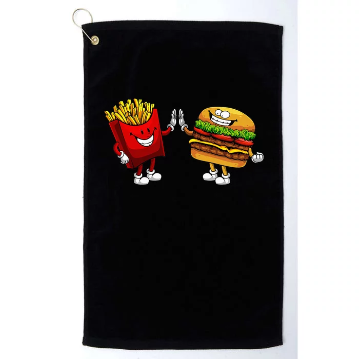 Cute Hamburger Art  Hamburger French Platinum Collection Golf Towel