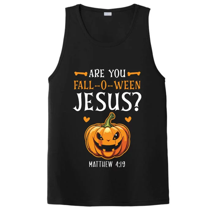 Christian Halloween Are You Fall O Ween Jesus Performance Tank