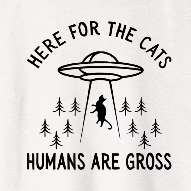 Cats Humans Are Gross Humor Women's Crop Top Tee