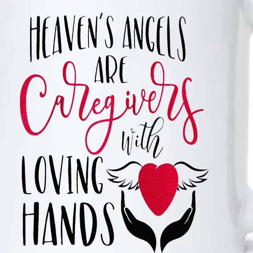 Caregivers Heavens Angels Raglan Baseball Black Color Changing Mug