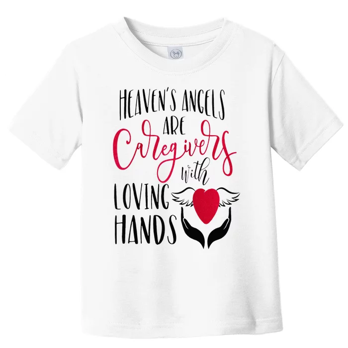 Caregivers Heavens Angels Raglan Baseball Toddler T-Shirt