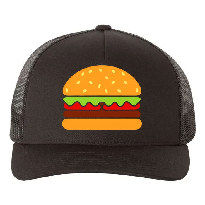 Cool Hamburger Art Women Minimalist Burger Cheeseburger Yupoong Adult 5-Panel Trucker Hat