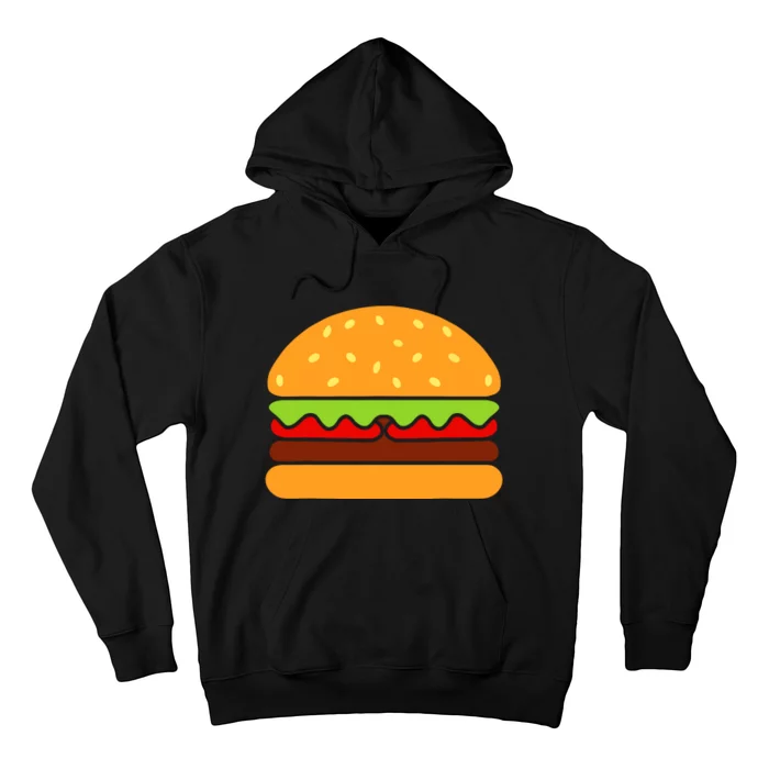 Cool Hamburger Art Women Minimalist Burger Cheeseburger Hoodie