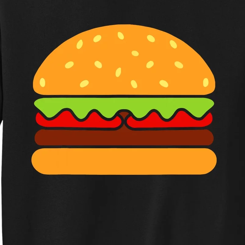 Cool Hamburger Art Women Minimalist Burger Cheeseburger Sweatshirt