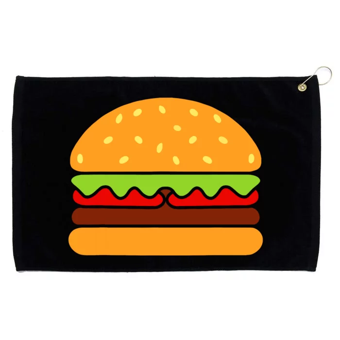 Cool Hamburger Art Women Minimalist Burger Cheeseburger Grommeted Golf Towel