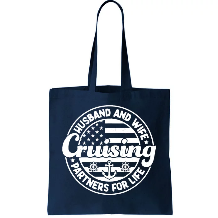 Cruising Husband And Wife Cruise Partners For Life Matching Tote Bag