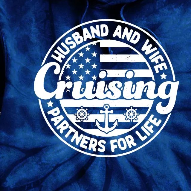 Cruising Husband And Wife Cruise Partners For Life Matching Tie Dye Hoodie