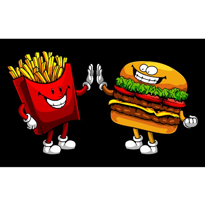 Cute Hamburger Art Women Hamburger French Fries Lovers Bumper Sticker