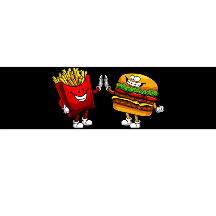 Cute Hamburger Art Women Hamburger French Fries Lovers Bumper Sticker