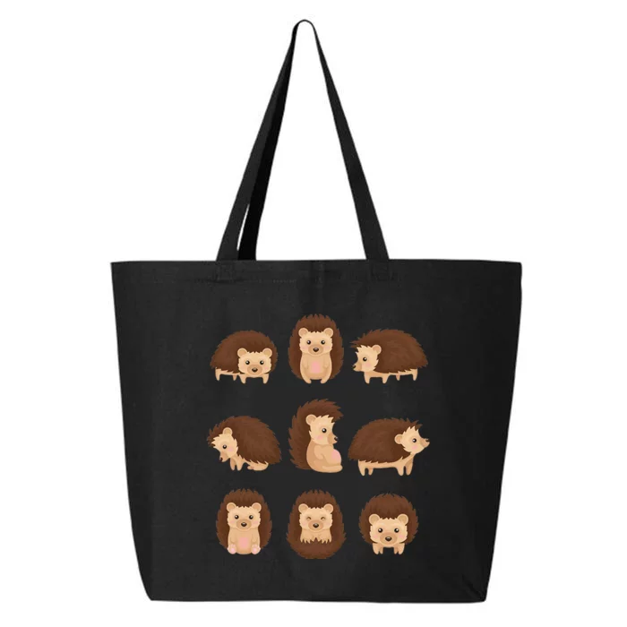 Cute Hedgehog Animal Forest Nature Hedgehog 25L Jumbo Tote