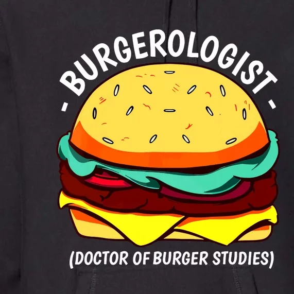 Cool Hamburger Art Minimalist Burger Cheeseburger Premium Hoodie