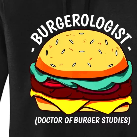 Cool Hamburger Art Minimalist Burger Cheeseburger Women's Pullover Hoodie