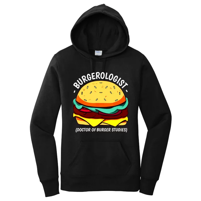 Cool Hamburger Art Minimalist Burger Cheeseburger Women's Pullover Hoodie