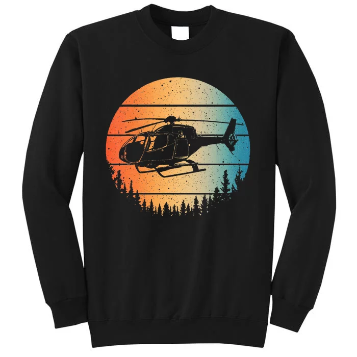 Cute Helicopter Art Aviator Helicopter Pilot Tall Sweatshirt