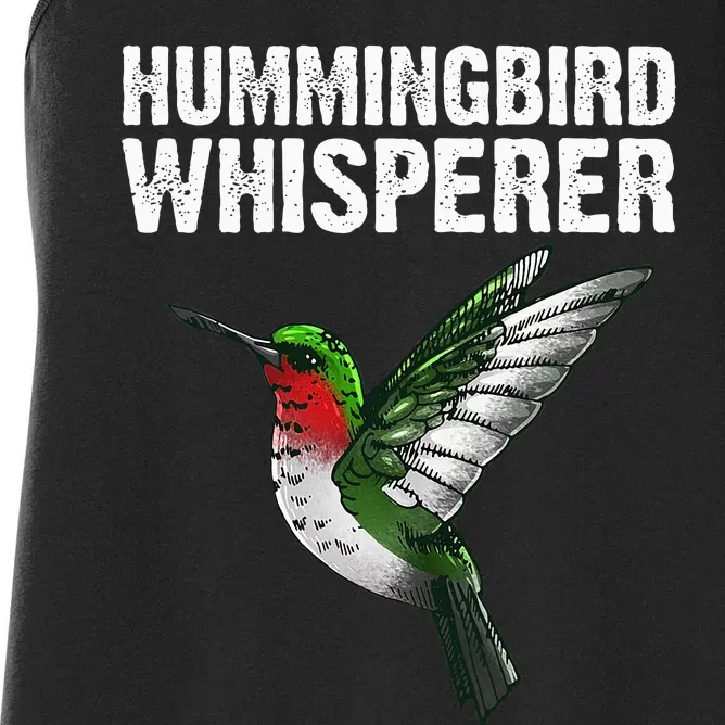 Cute Hummingbird Art Bird Watcher Bird Lover Women's Racerback Tank