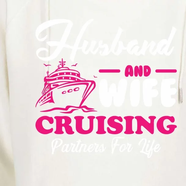 Cute Husband And Wife Cruising Partners For Life Cool Gift Womens Funnel Neck Pullover Hood