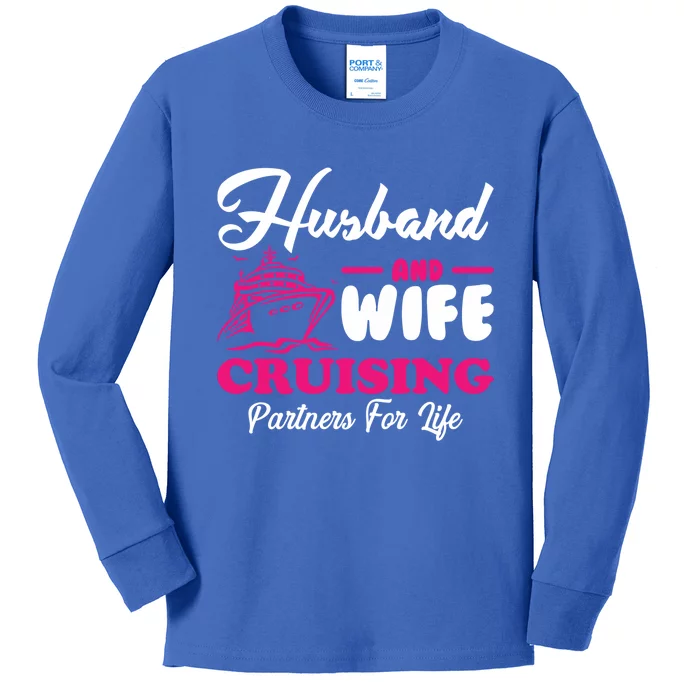 Cute Husband And Wife Cruising Partners For Life Cool Gift Kids Long Sleeve Shirt