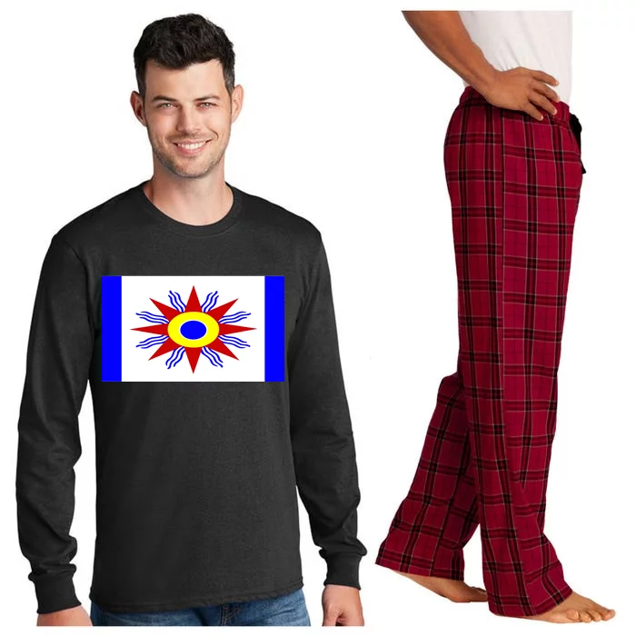 Chaldean Flag Long Sleeve Pajama Set