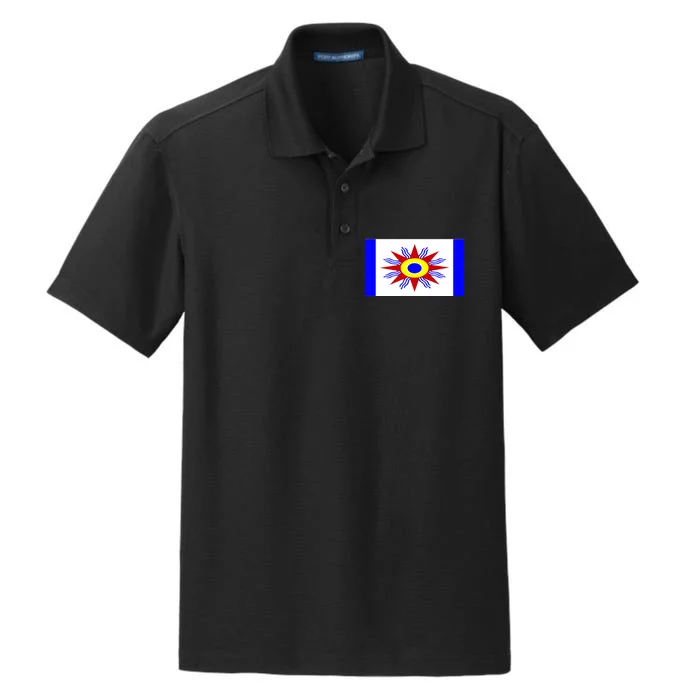 Chaldean Flag Dry Zone Grid Performance Polo