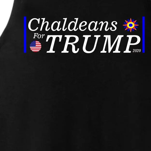 Chaldeans For Trump Ladies Tri-Blend Wicking Tank