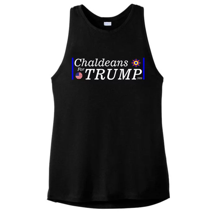 Chaldeans For Trump Ladies Tri-Blend Wicking Tank