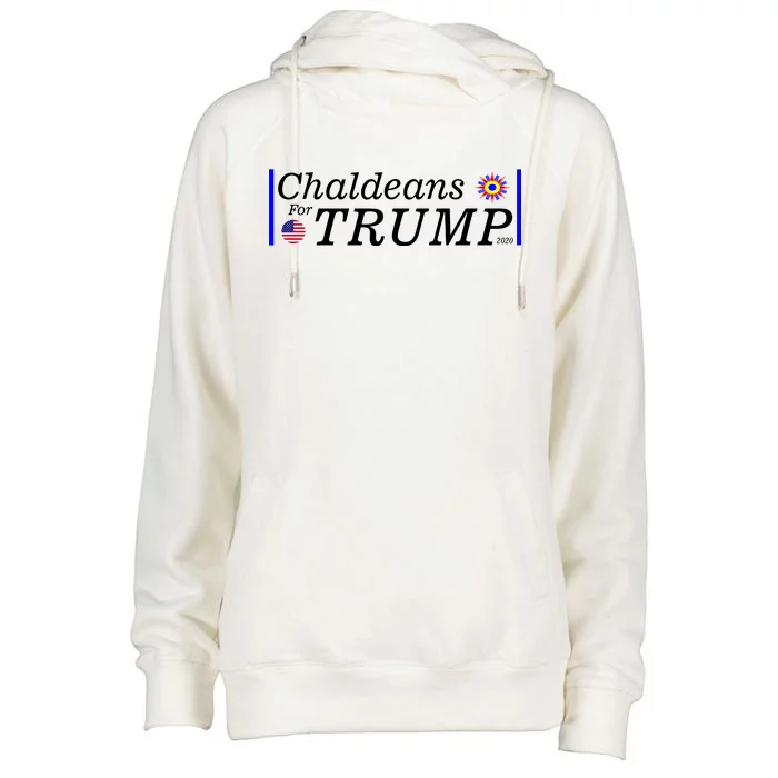 Chaldeans For Trump Womens Funnel Neck Pullover Hood