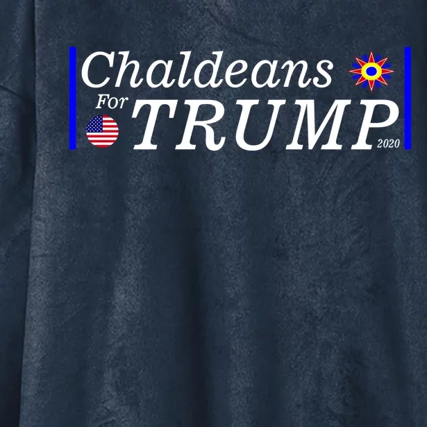 Chaldeans For Trump Hooded Wearable Blanket