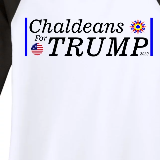 Chaldeans For Trump Women's Tri-Blend 3/4-Sleeve Raglan Shirt