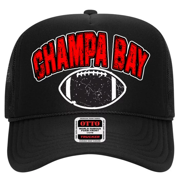 Champa Bay Football High Crown Mesh Trucker Hat