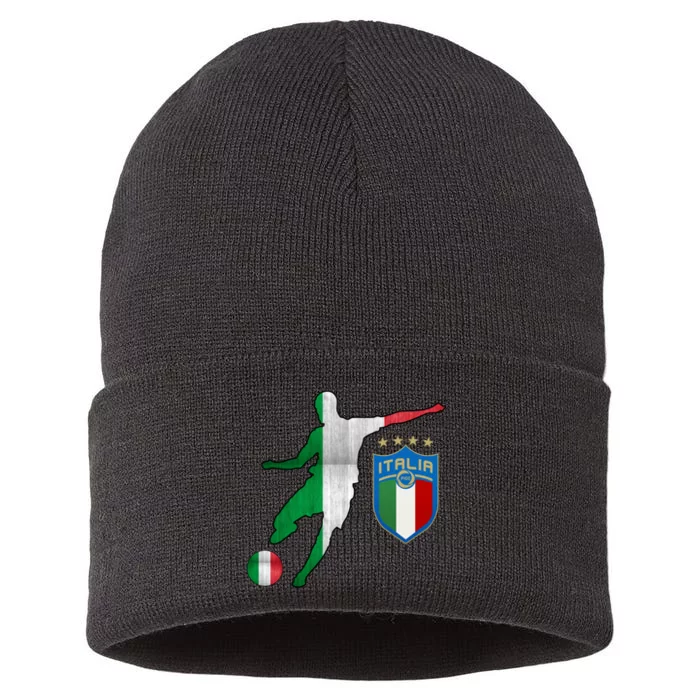 Champions Italy Jersey Italia Soccer Fan 2021 Sustainable Knit Beanie