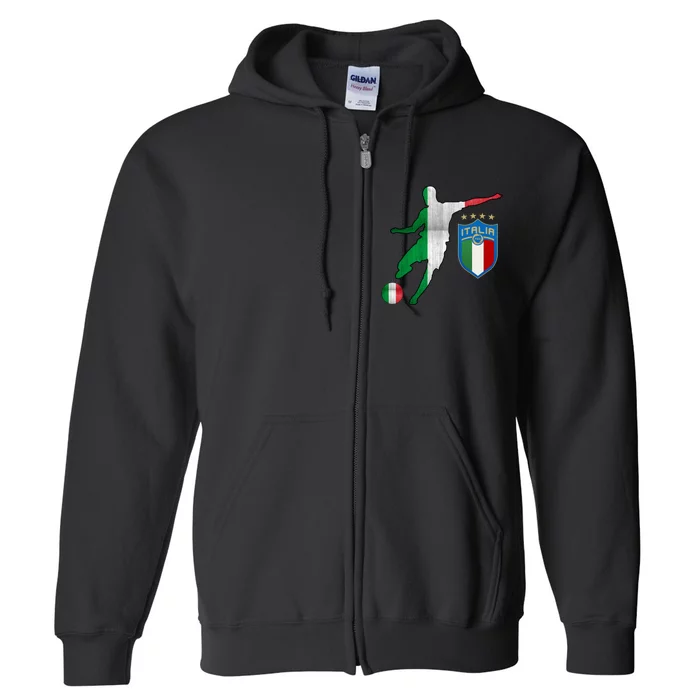 Champions Italy Jersey Italia Soccer Fan 2021 Full Zip Hoodie