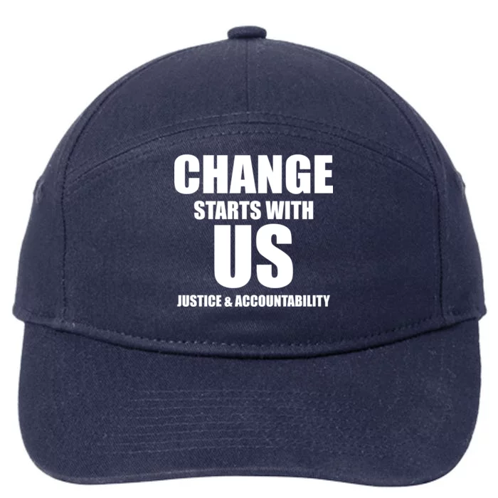 Change Starts With US Justice Peace 7-Panel Snapback Hat