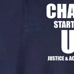 Change Starts With US Justice Peace Softstyle Adult Sport Polo