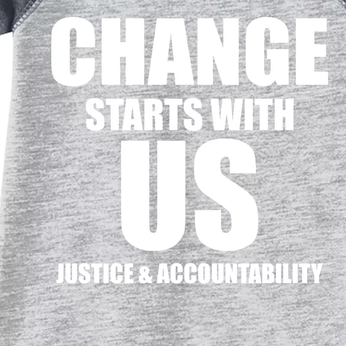 Change Starts With US Justice Peace Infant Baby Jersey Bodysuit