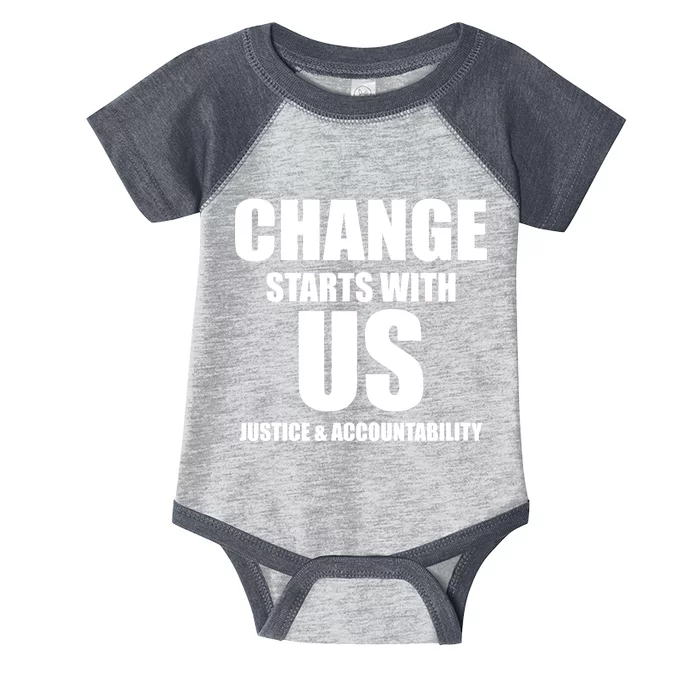 Change Starts With US Justice Peace Infant Baby Jersey Bodysuit