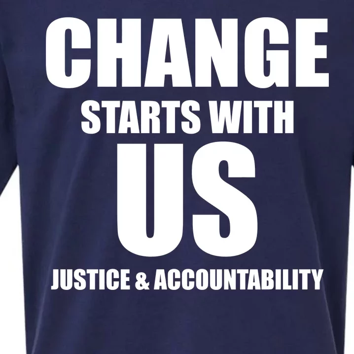 Change Starts With US Justice Peace Sueded Cloud Jersey T-Shirt