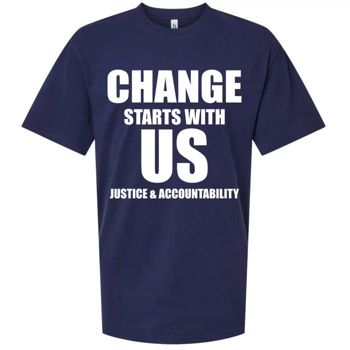 Change Starts With US Justice Peace Sueded Cloud Jersey T-Shirt