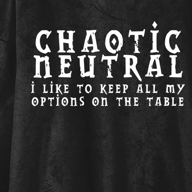 Chaotic Neutral Alignment Hooded Wearable Blanket