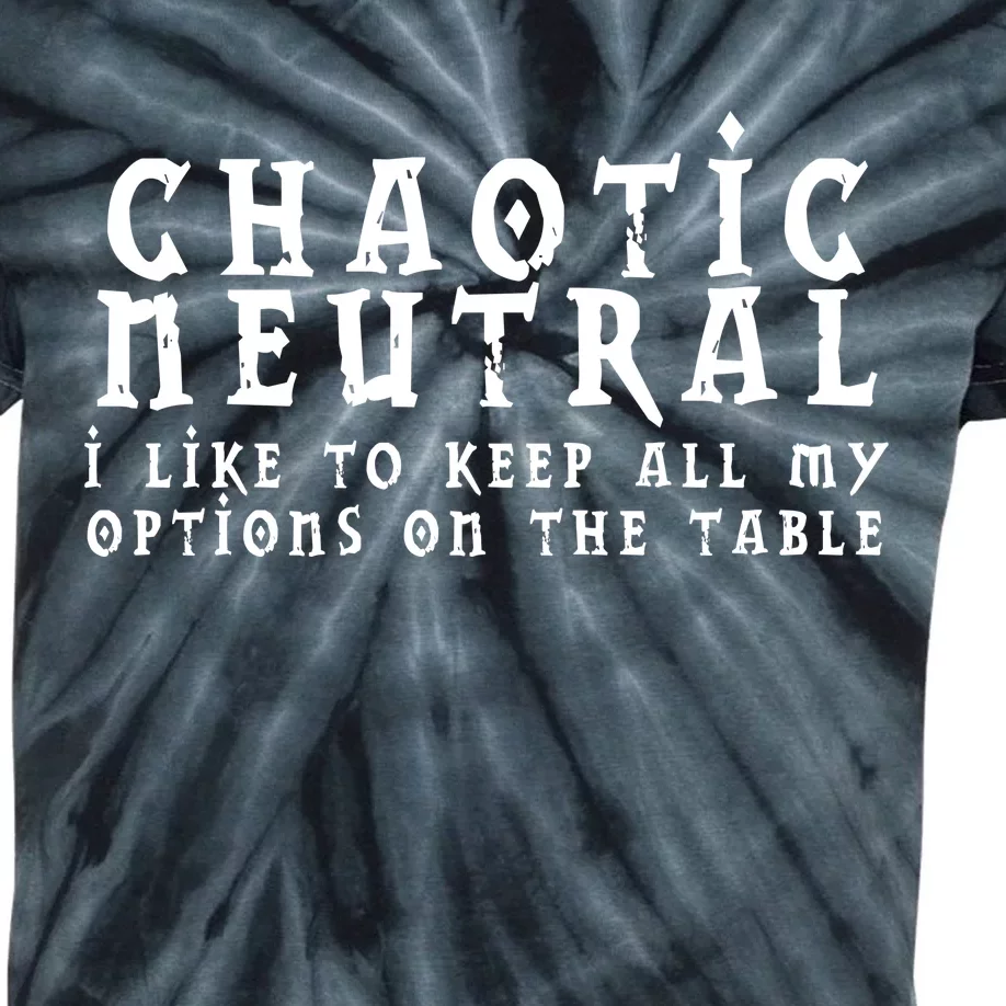 Chaotic Neutral Alignment Kids Tie-Dye T-Shirt