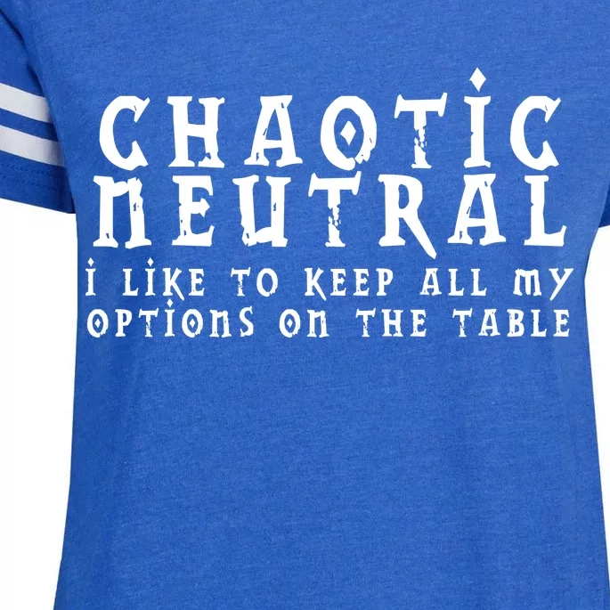 Chaotic Neutral Alignment Enza Ladies Jersey Football T-Shirt