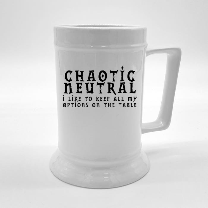 Chaotic Neutral Alignment Front & Back Beer Stein