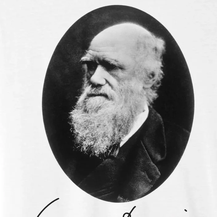 Charles Darwin Portrait Signature Evolution Atheist Science ChromaSoft Performance T-Shirt