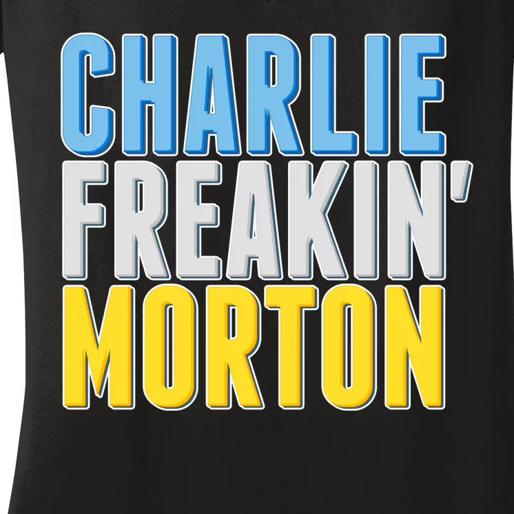 Charlie Freakin' Morton Tampa Bay baseball Women's V-Neck T-Shirt