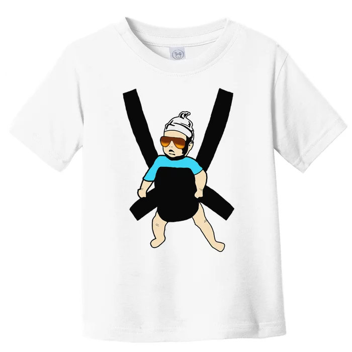 Carlos Hangover Baby with sunglasses in a strap Toddler T-Shirt