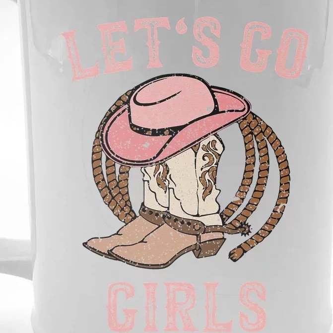 Cow Hat Boots Let's Go Western Cowgirls Front & Back Beer Stein