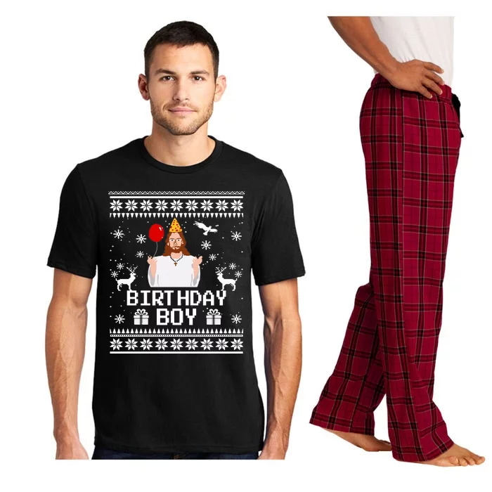 Christian Happy Birthday Jesus Birthday Boy Ugly Christmas Sweater Pajama Set