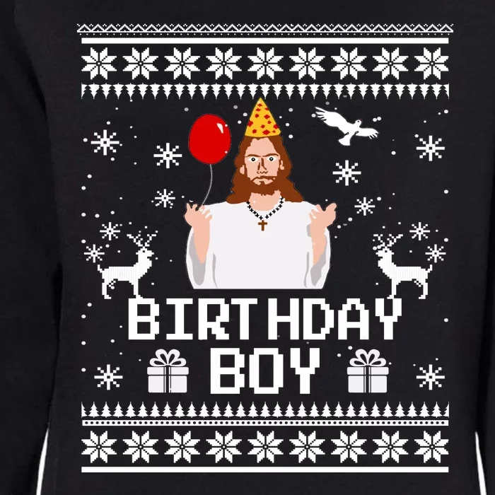 Christian Happy Birthday Jesus Birthday Boy Ugly Christmas Sweater Womens California Wash Sweatshirt