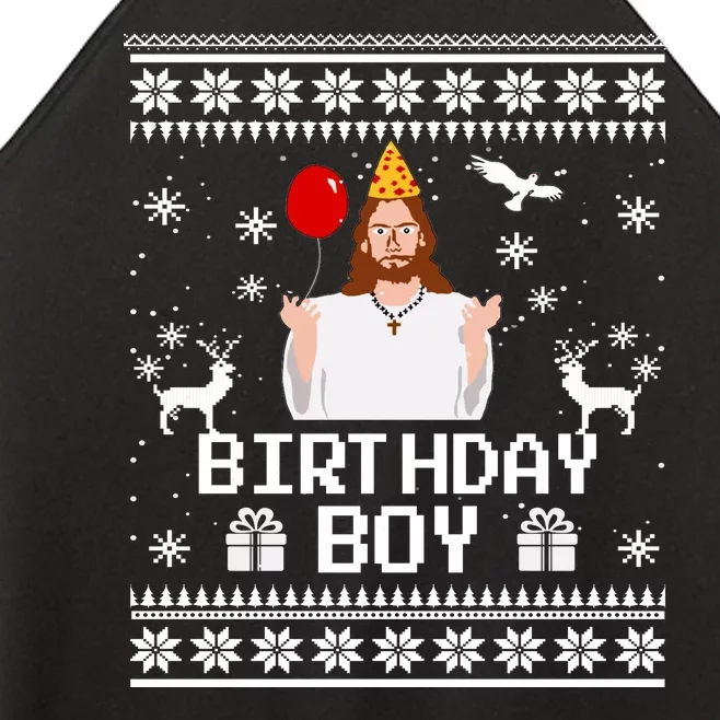 Christian Happy Birthday Jesus Birthday Boy Ugly Christmas Sweater Women’s Perfect Tri Rocker Tank