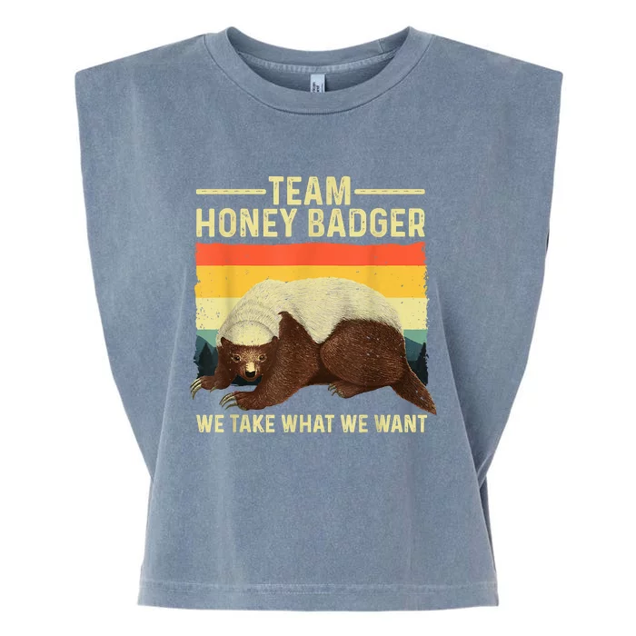 Cute Honey Badger Art For Men Women Ratel Honey Badger Lover Garment-Dyed Women's Muscle Tee